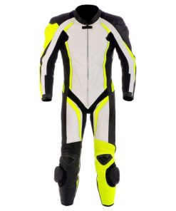 Yelow LEATHER RACING SUIT Bikers Suit Motor bike Suit