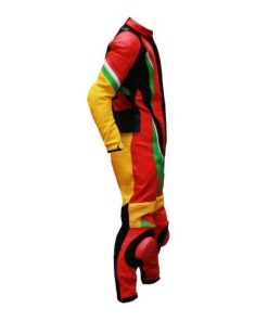 MOTORCYCLE MULTICOLORS LEATHER ONE PIECE RACING SUIT