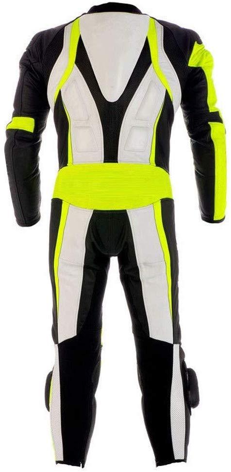 MEN MOTORCYCLE YELLOW LEATHER RACING SUITS
