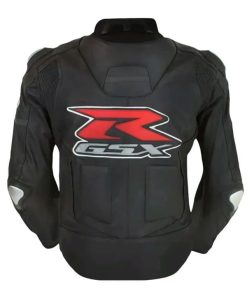 MEN’S GSX-R BLACK MOTORCYCLE LEATHER RACING JACKET