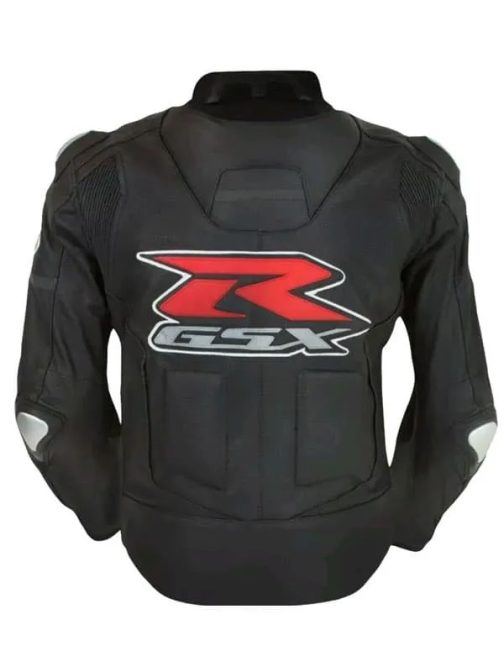MEN'S GSX-R BLACK MOTORCYCLE LEATHER RACING JACKETS