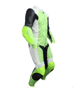 MOTORCYCLE NEON LEATHER RACING SUIT