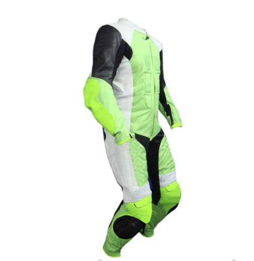 MOTORCYCLE NEON LEATHER RACING SUITS