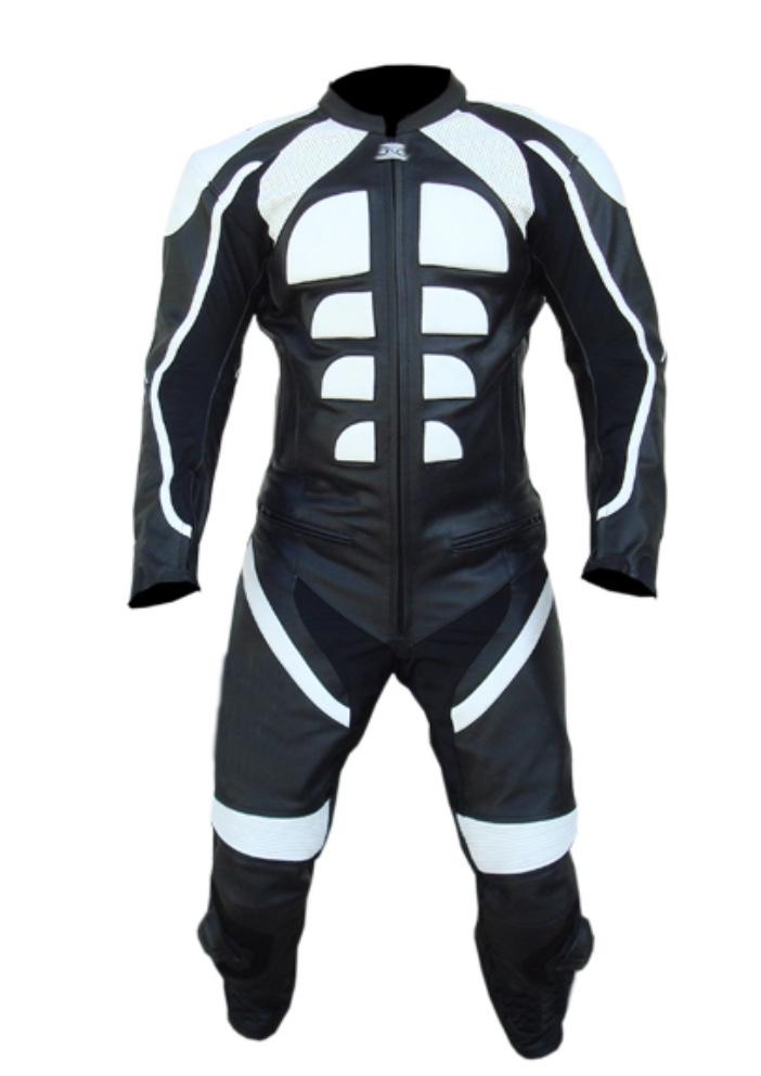 NEW SKELETON MOTORCYCLE LEATHER RACING SUIT - LeatherVale 2024