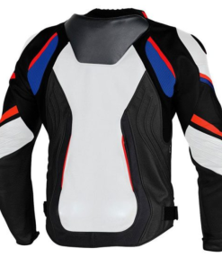 MEN’S MOTORCYCLE ARMORED LEATHER RACING JACKET