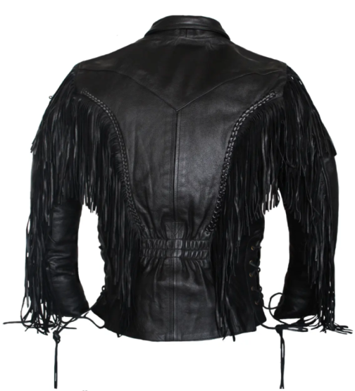 WOMEN FRINGES MOTORCYCLE LEATHER RACING JACKETS