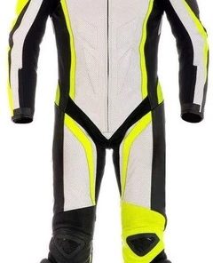 MEN’S MOTORCYCLE YELLOW LEATHER RACING SUIT