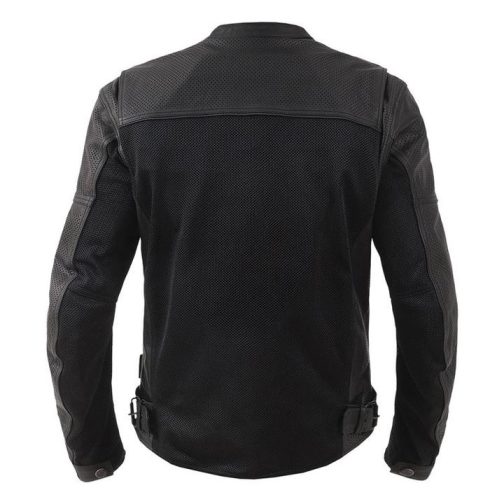 MOTORCYCLE LEATHER AND MESH BLACK RACING JACKETS