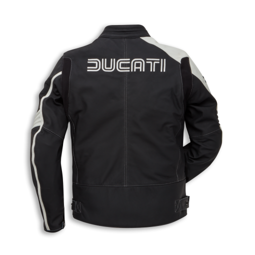 Black Ducati Sport Motorcycle Leather Racing Jacketss