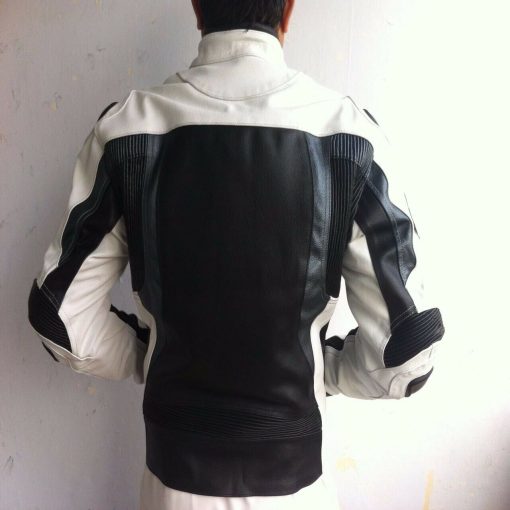 BMW MotoGp White Jackets Motorcycle Leather Sports Motorbike Armor Protector Zipper
