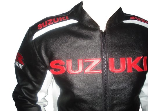 Suzuki Motorsports Biker Leather Racing Jacket