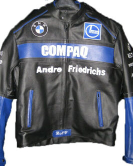 BMW Compaq Motorcycle Leather Biker Racing Jacket