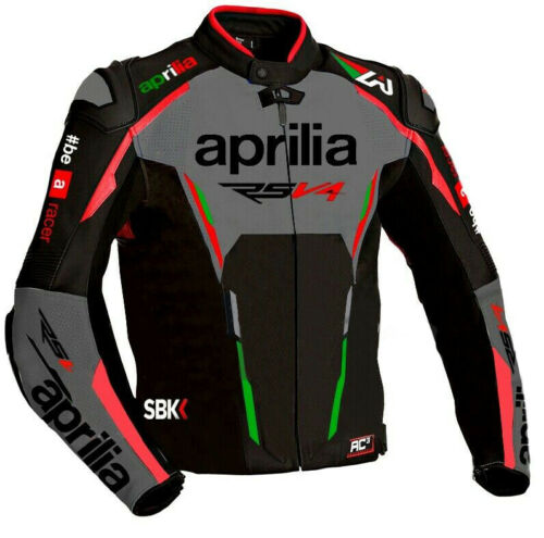 Aprilia Racing sports Motorcycle Leather Biker Jacket