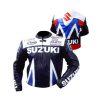 Men's Suzuki Motorcycle Leather Biker Racing Jacket