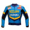 Suzuki Rizla Motorcycle Leather Biker Racing Jacket