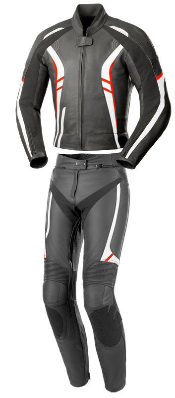 MEN'S NEW BLACK RIDER MOTORCYCLE LEATHER RACING SUIT