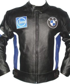 BMW Castrol Racing sports Motorcycle Leather Biker Jacket