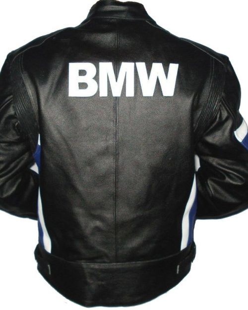 BMW Castrol Racing sports Motorcycle Leather Biker Jacket