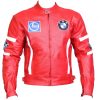 Red BMW Racing sports Motorcycle Leather Biker Jacket
