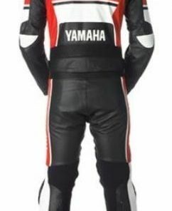 RED BLACK YAMAHA RIDER LEATHER RACING SUIT