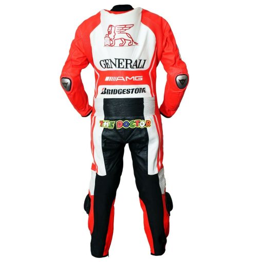 DUCATI CE RIDER MOTORCYCLE LEATHER RACING SUIT BACK