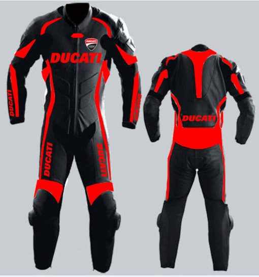 DUCATI CORSE RIDER MOTORCYCLE LEATHER RACING SUIT