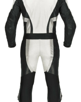 WHITE XLS MOTORCYCLE LEATHER RACING BIKER SUIT