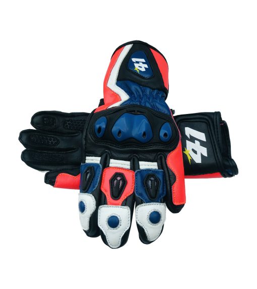 New Real Leather Biker Gloves Motorbike Racing Multicolored Gloves