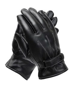 New Real Leather Black Biker Gloves Motorbike Racing Gloves