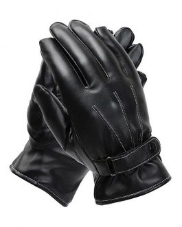 New Real Leather Black Biker Gloves Motorbike Racing Gloves