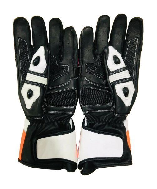 Repsol Real Leather Biker Gloves Honda Motorbike Racing Gloves