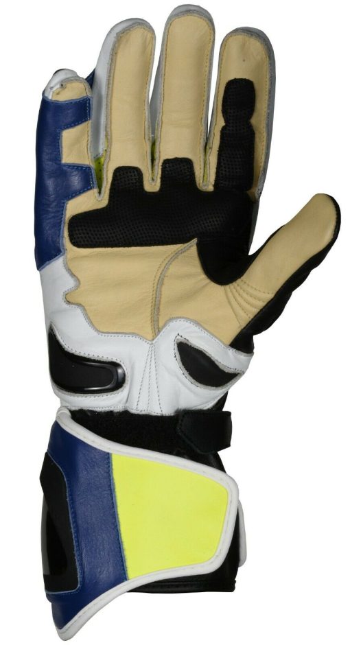 New Real Leather Biker Gloves Motorbike Racing Black Gloves