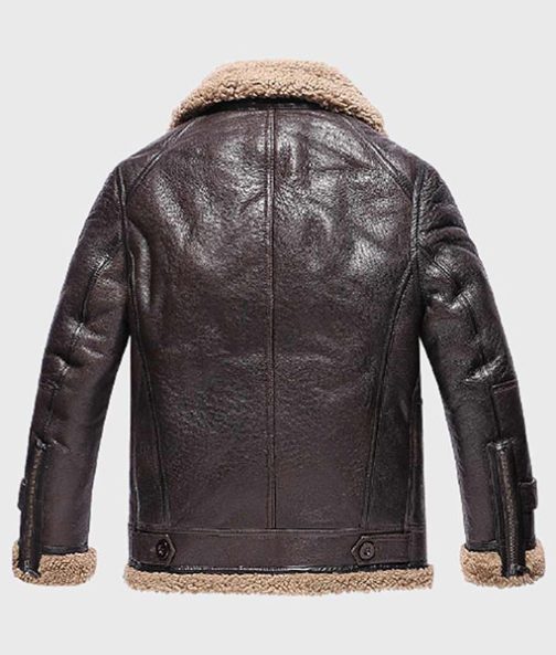 Mens and Womens Handmade Leather Bomber Sherling Fur Winter Jacket 003